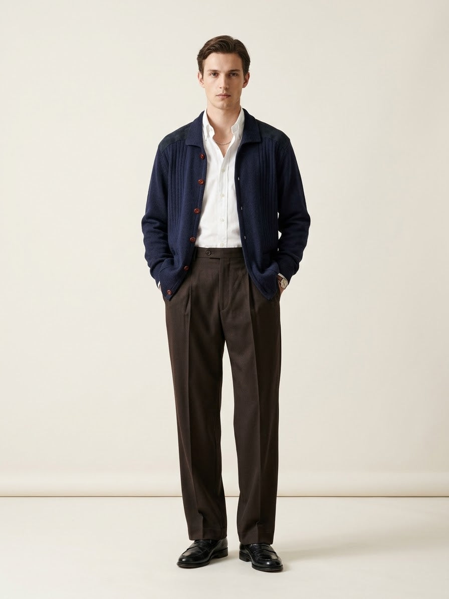Navy Blue Collared