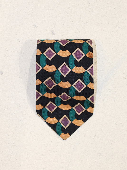 GEOMETRIC SILK TIE