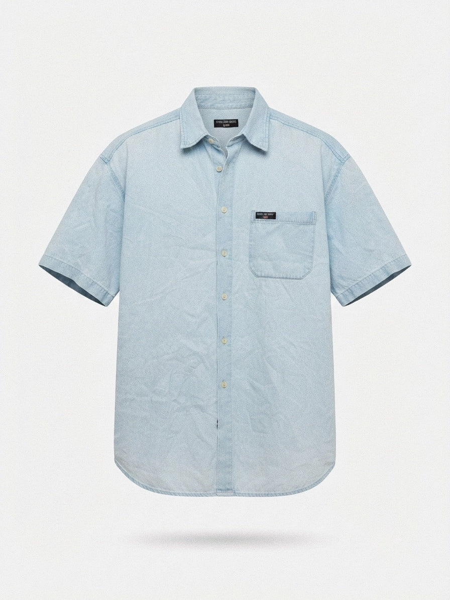 Blue Denim Short Sleeve