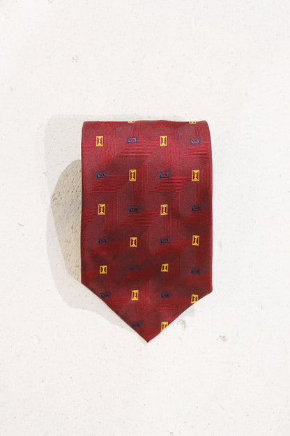 GEOMETRIC SILK TIE