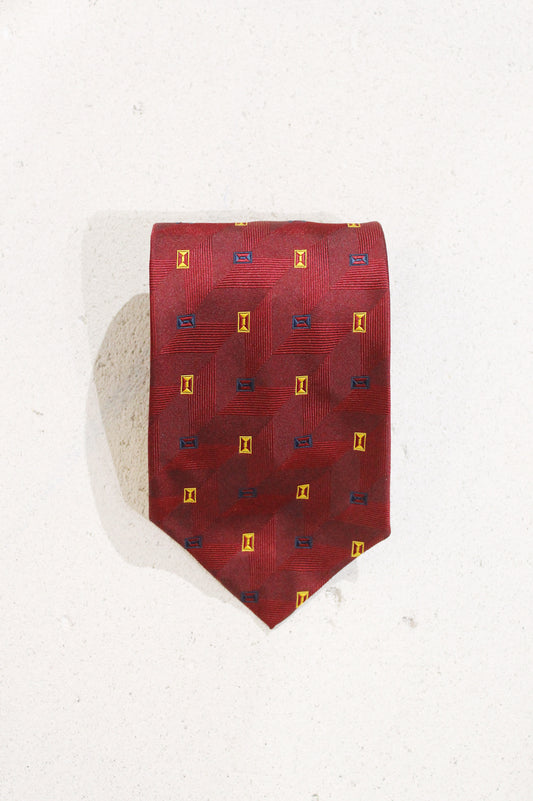GEOMETRIC SILK TIE