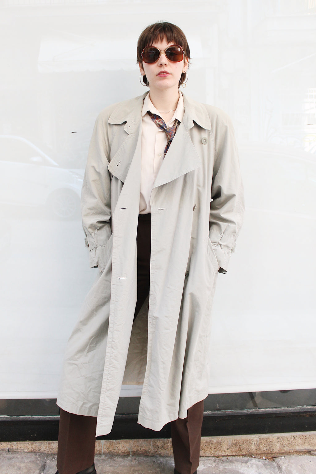 Dark Beige Trench Coat