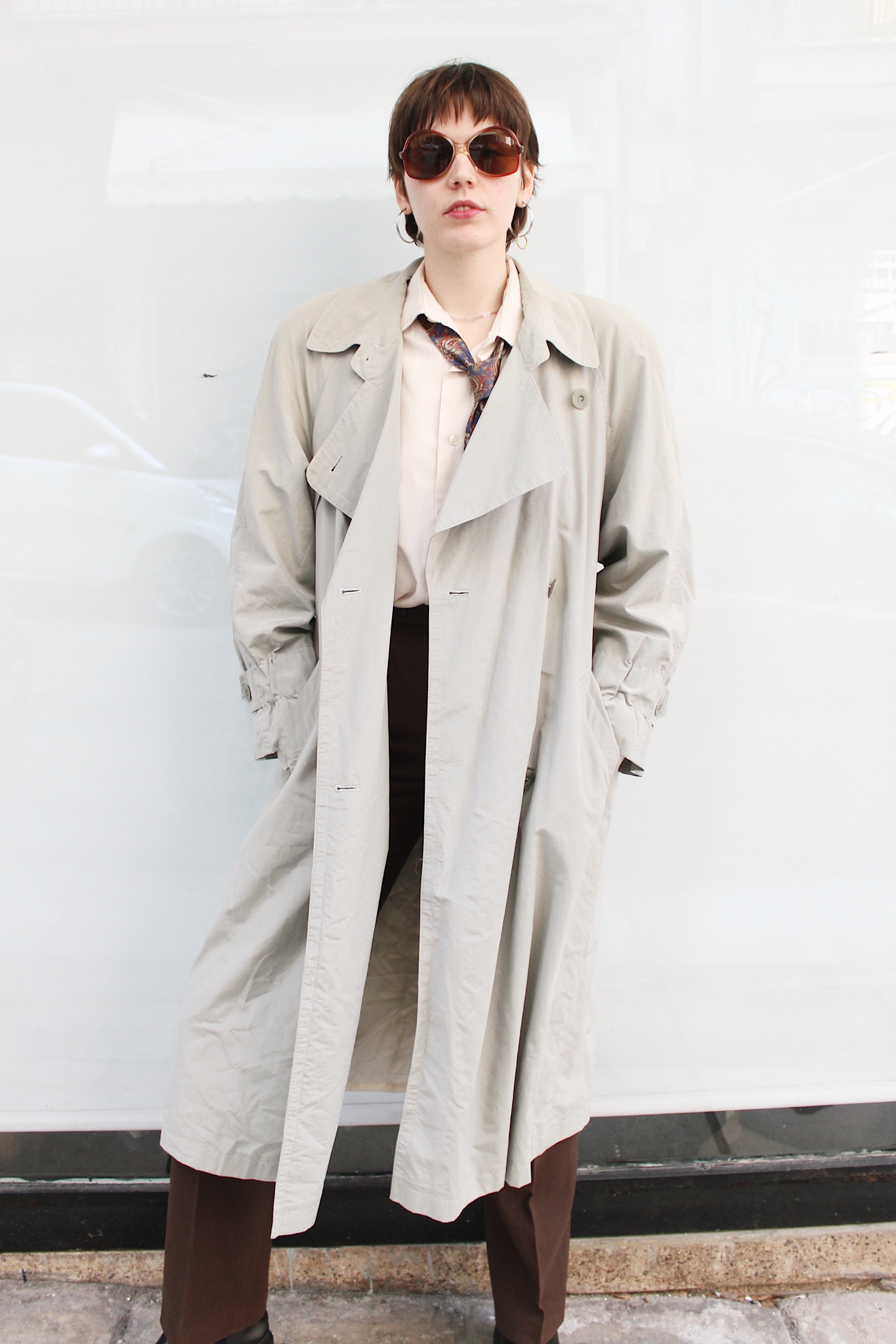 Dark Beige Trench Coat