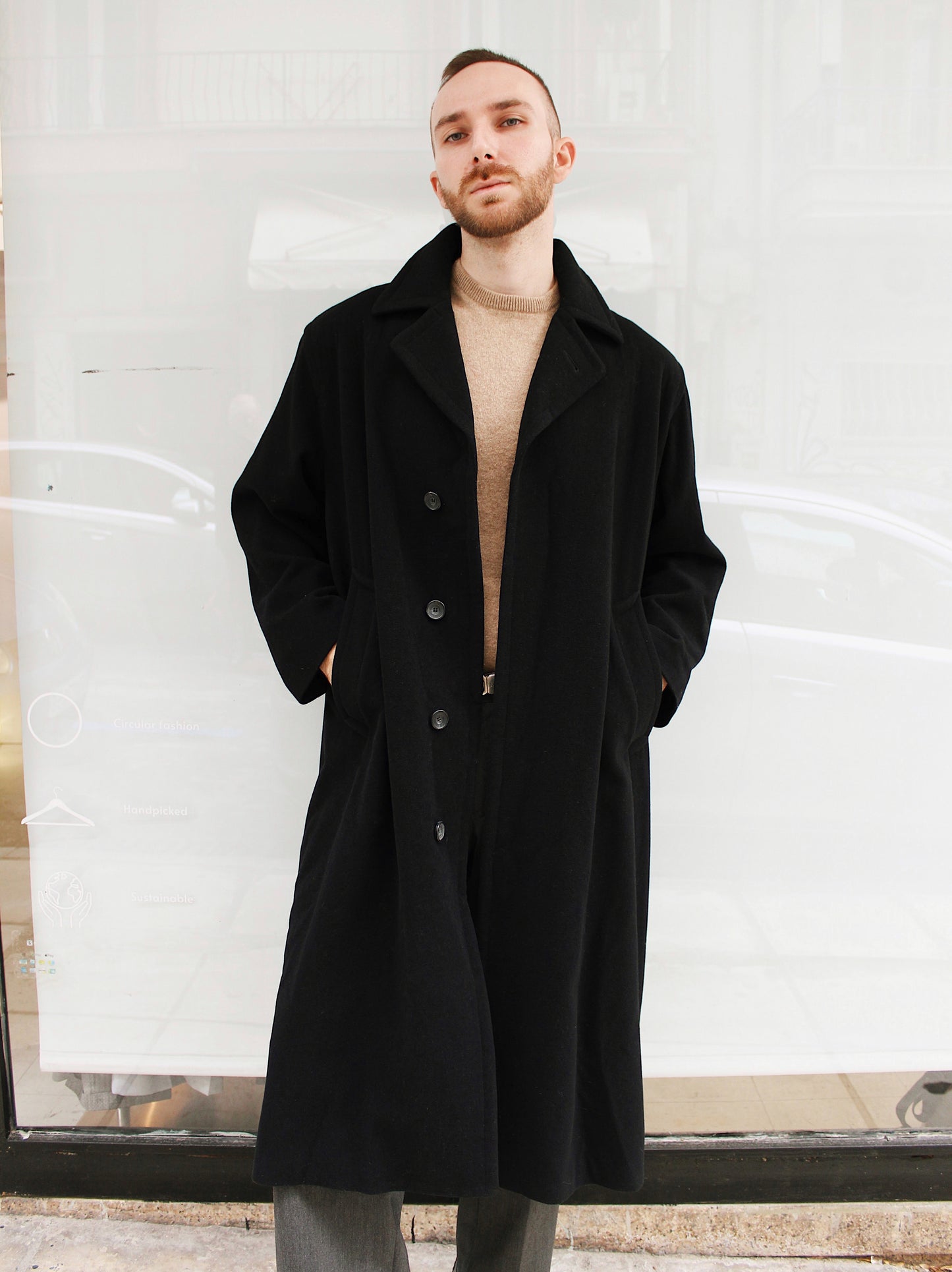 Maxi Black Overcoat