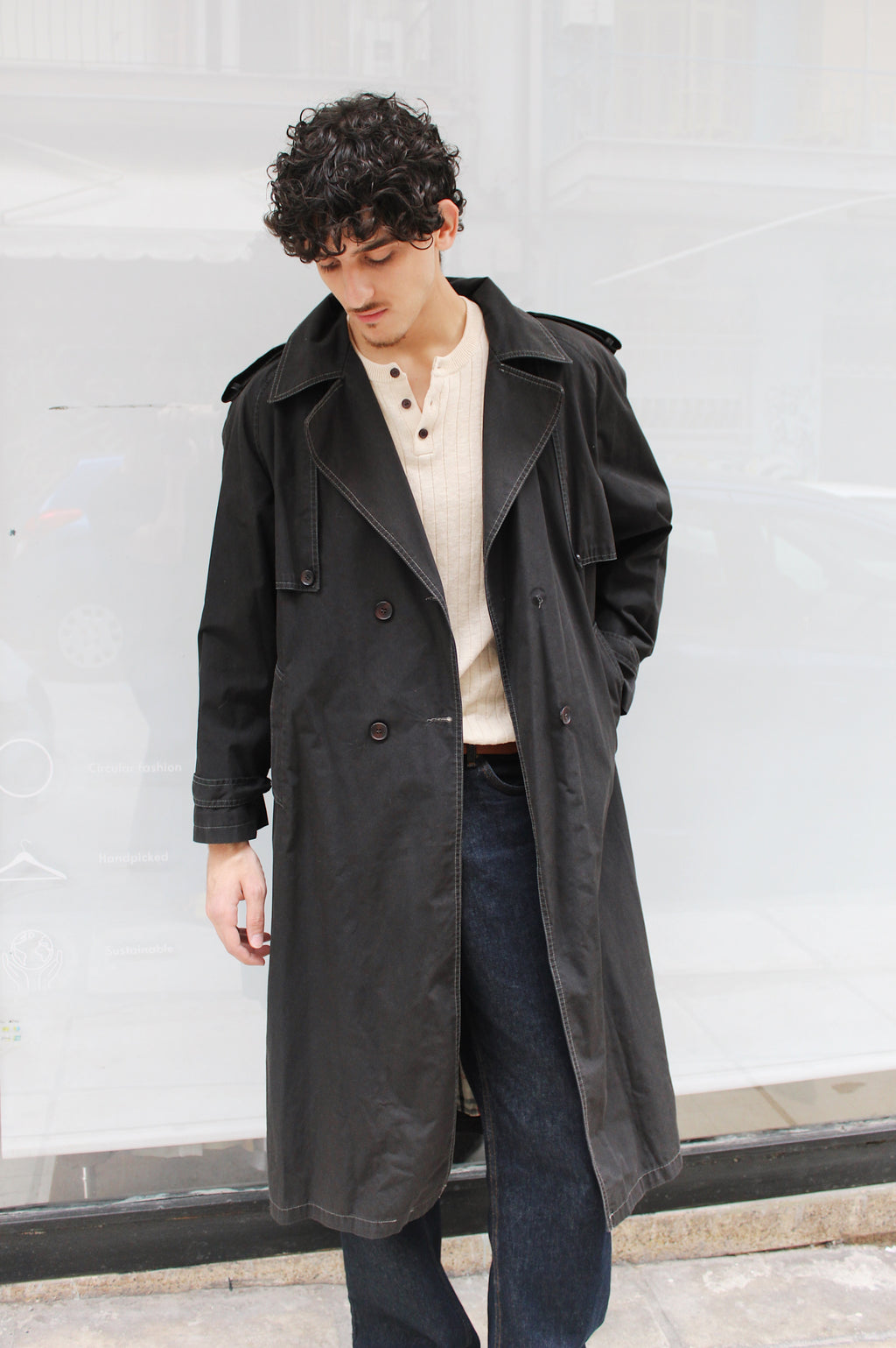 Black Maxi Trench Coat