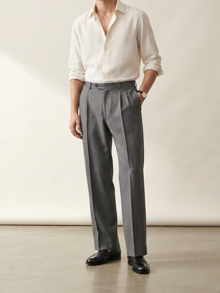 Gray Pinstripes