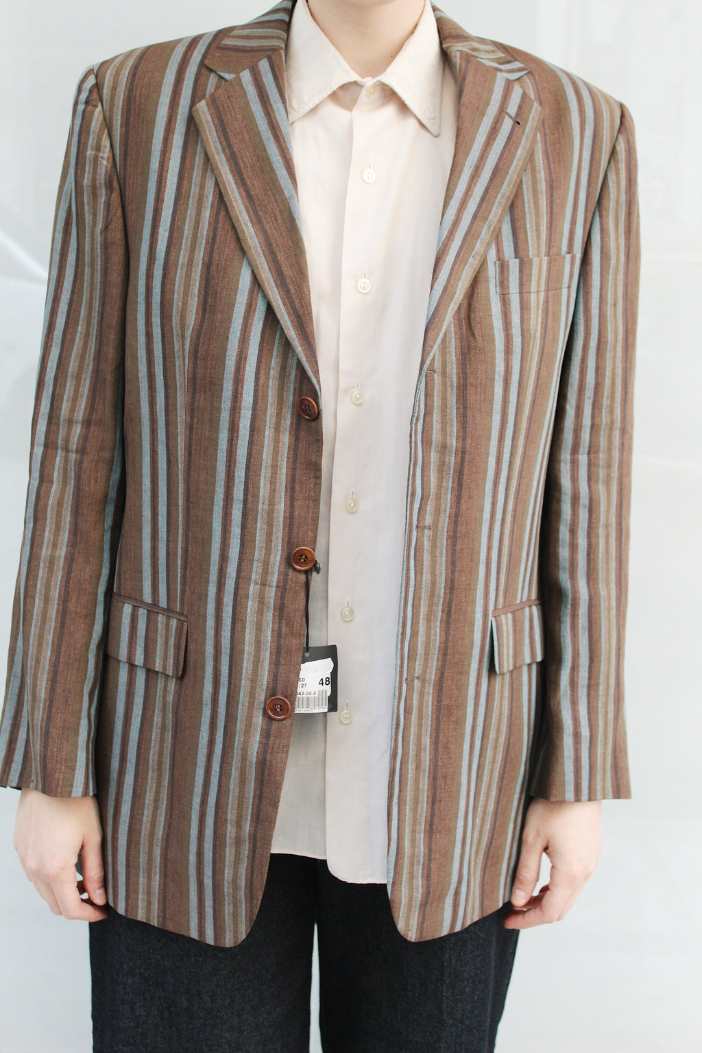 Striped Linen Blazer