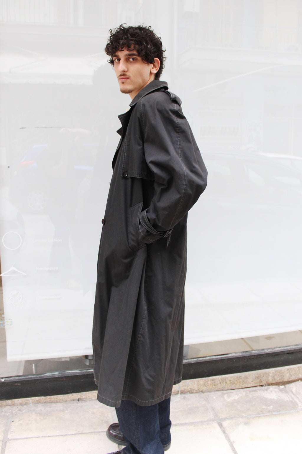 Black Maxi Trench Coat