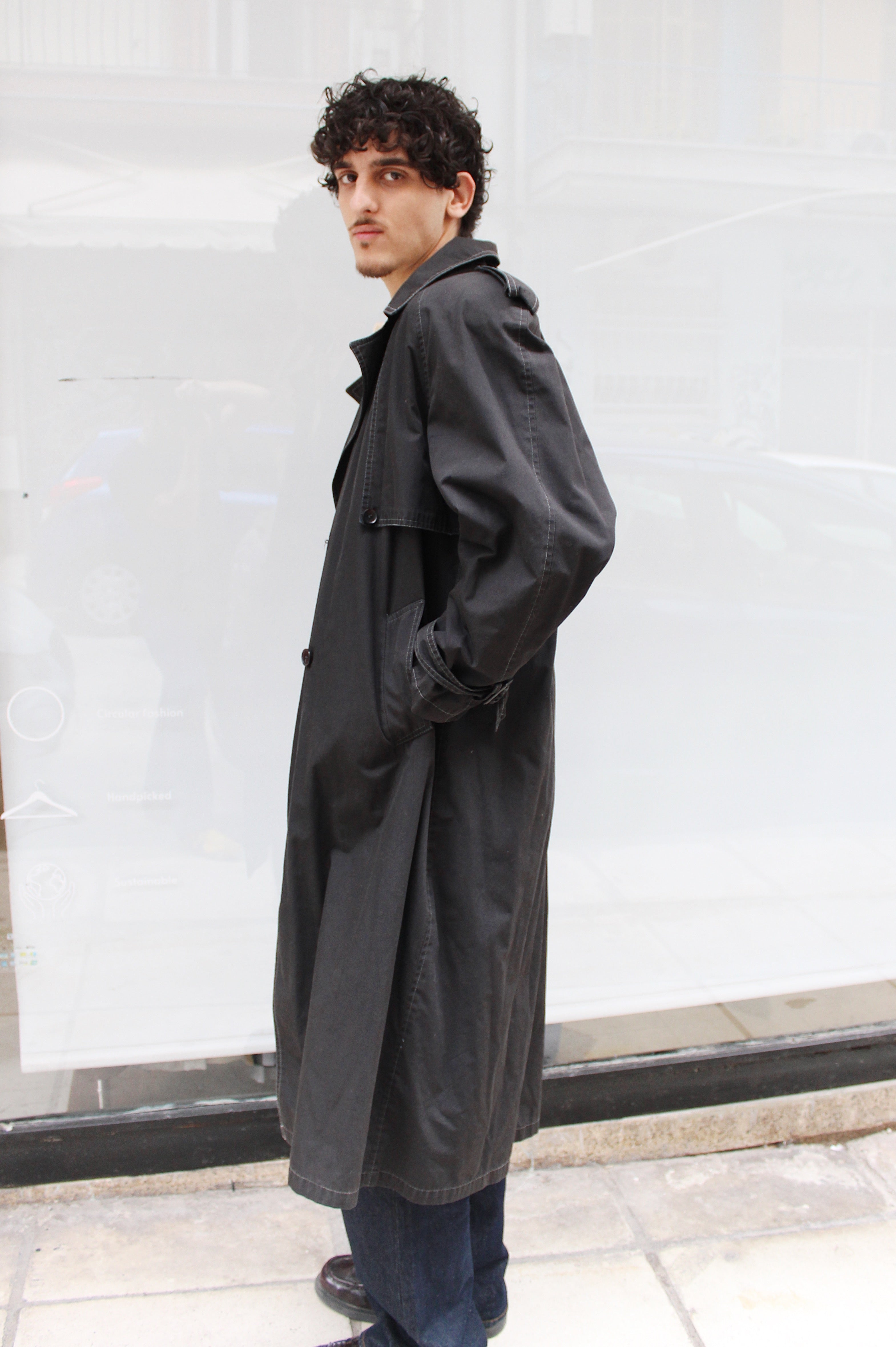 Black Maxi Trench Coat