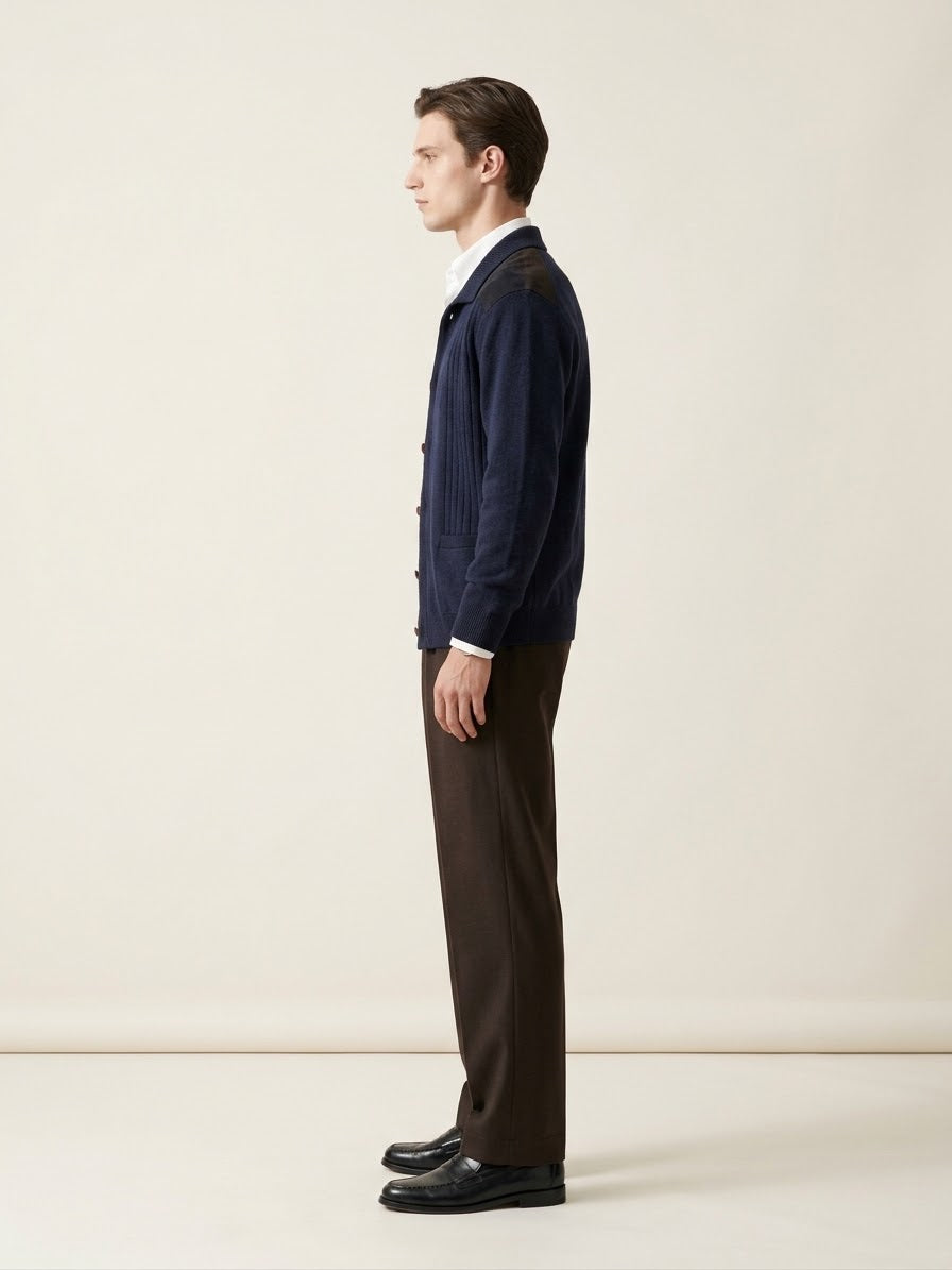 Navy Blue Collared