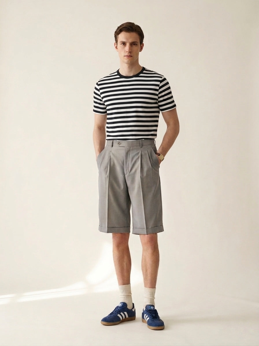 Light Gray Pleated
