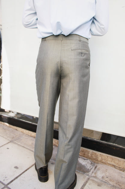 Stone Gray Pleated Pants