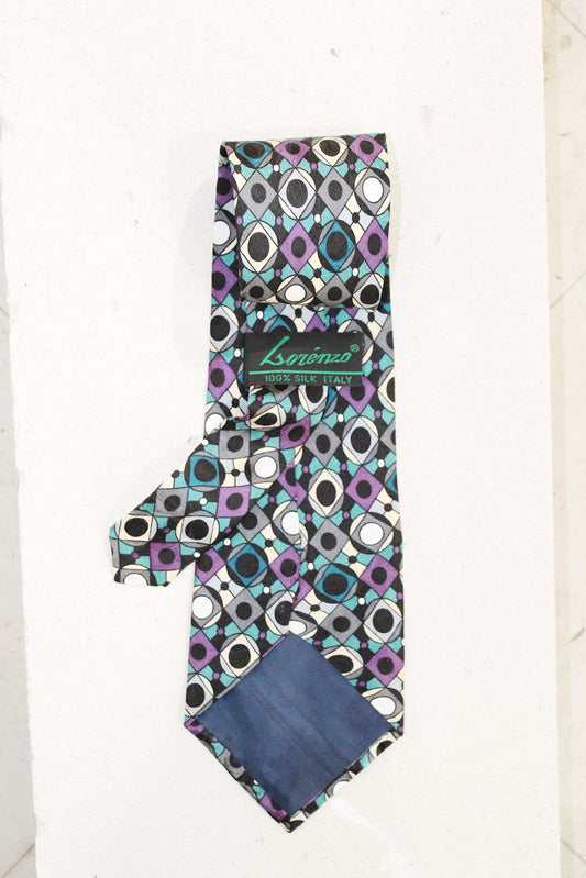 GEOMETRIC SILK TIE