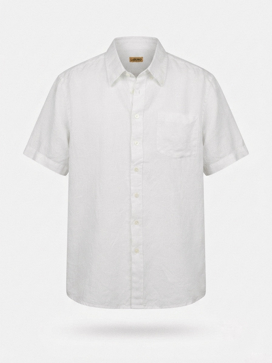 Off White Linen Short Sleeve