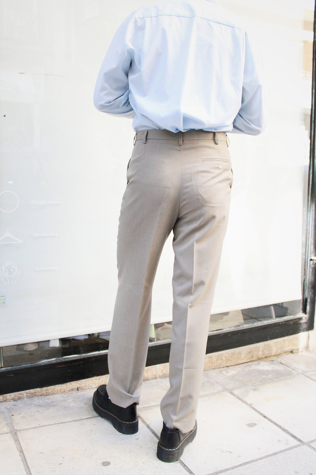 Cream Office Pants