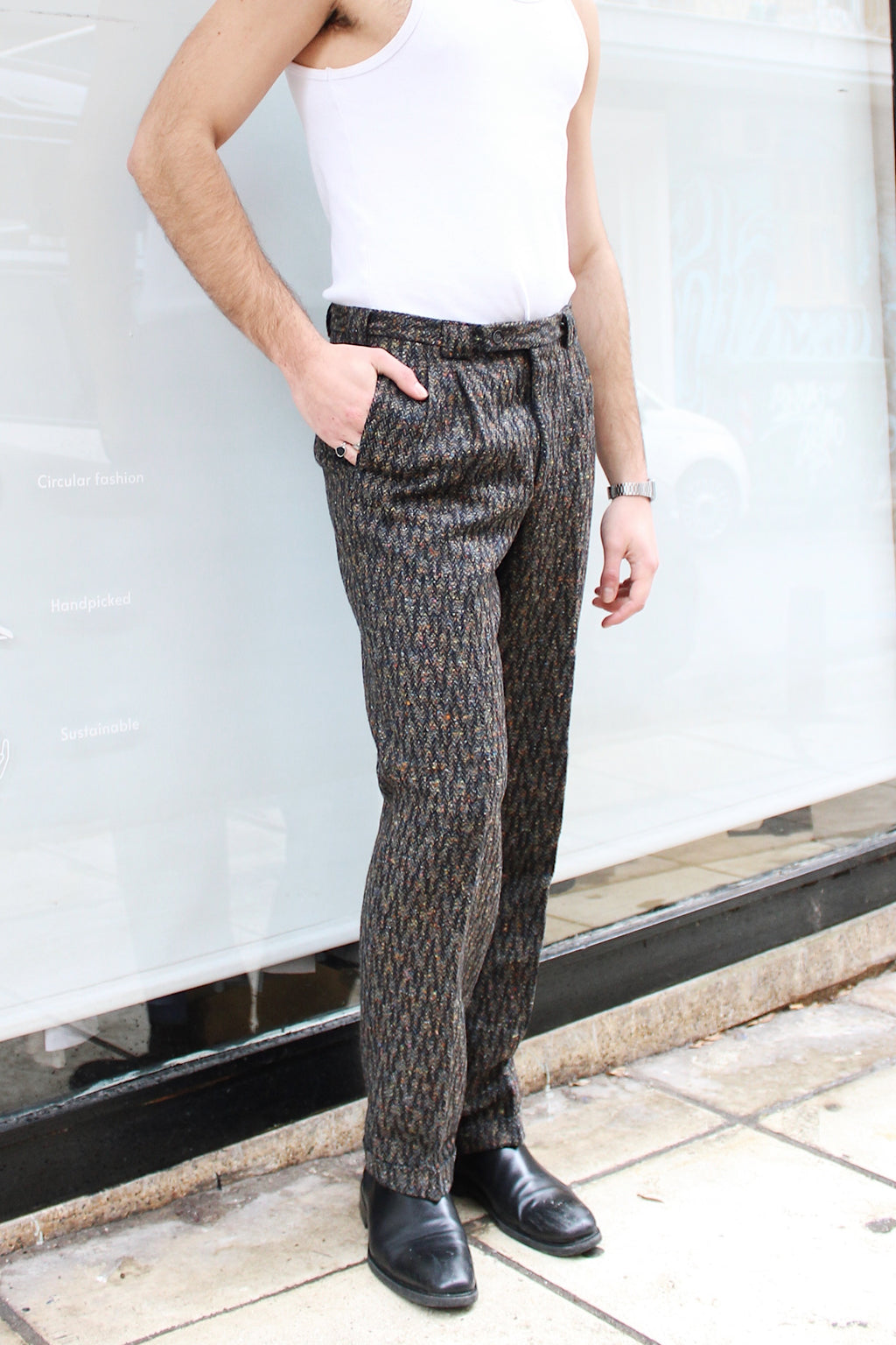 Pleated Wool Pants