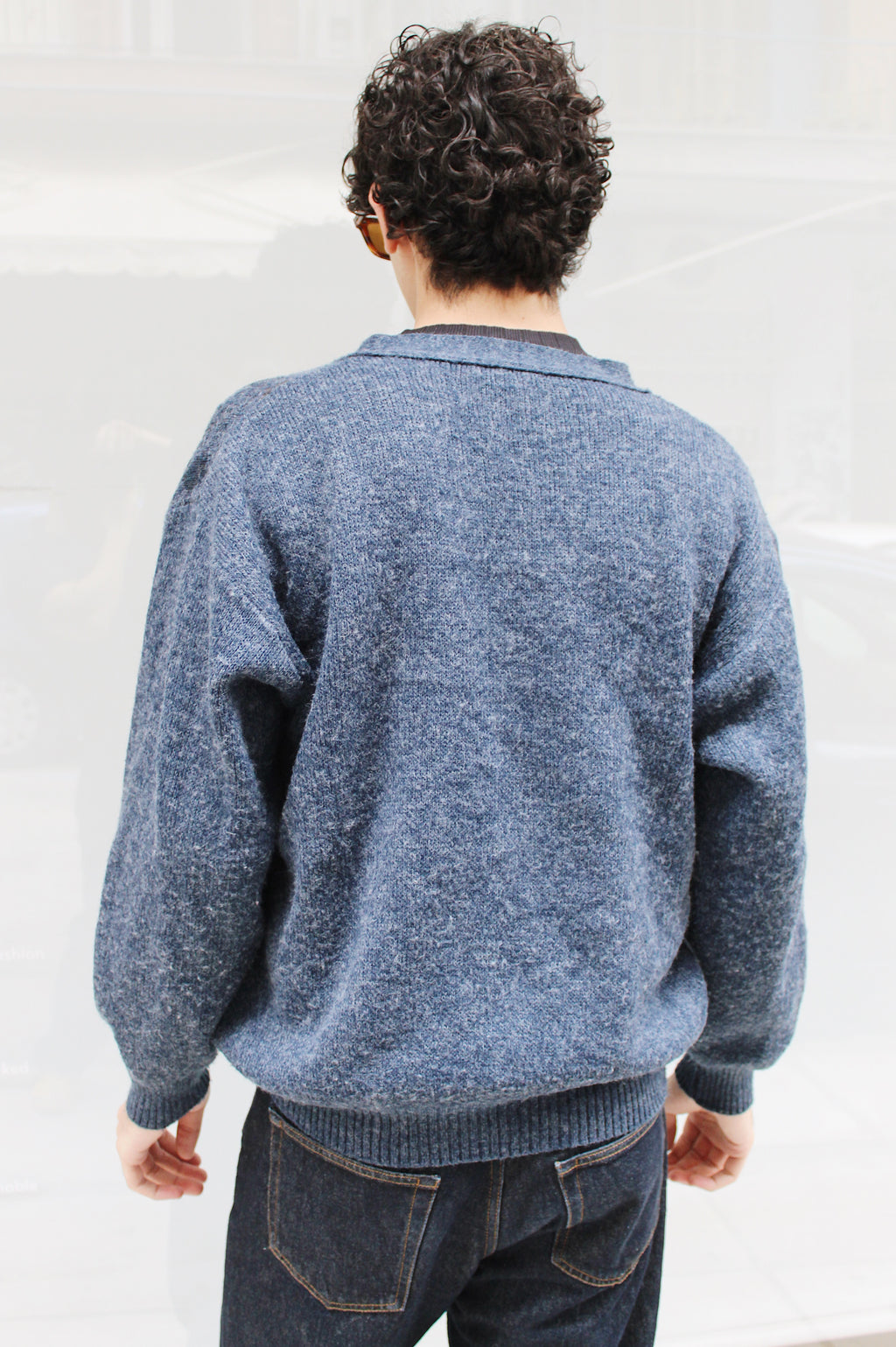 Blue Knitted Cardigan