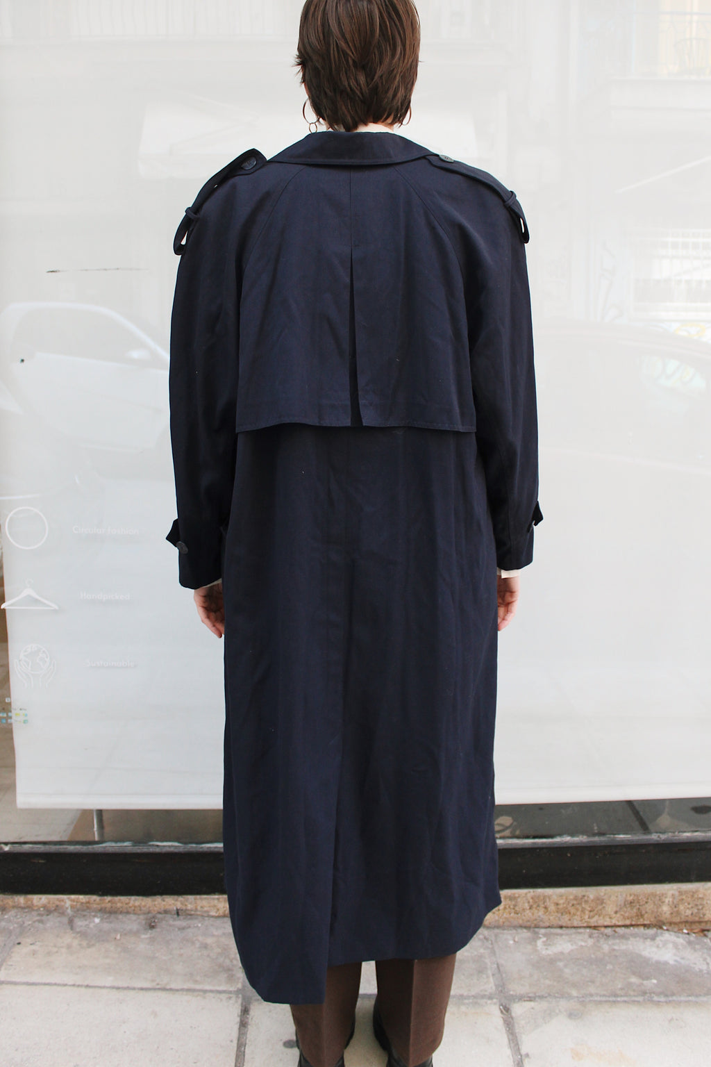 Navy Blue Trench Coat
