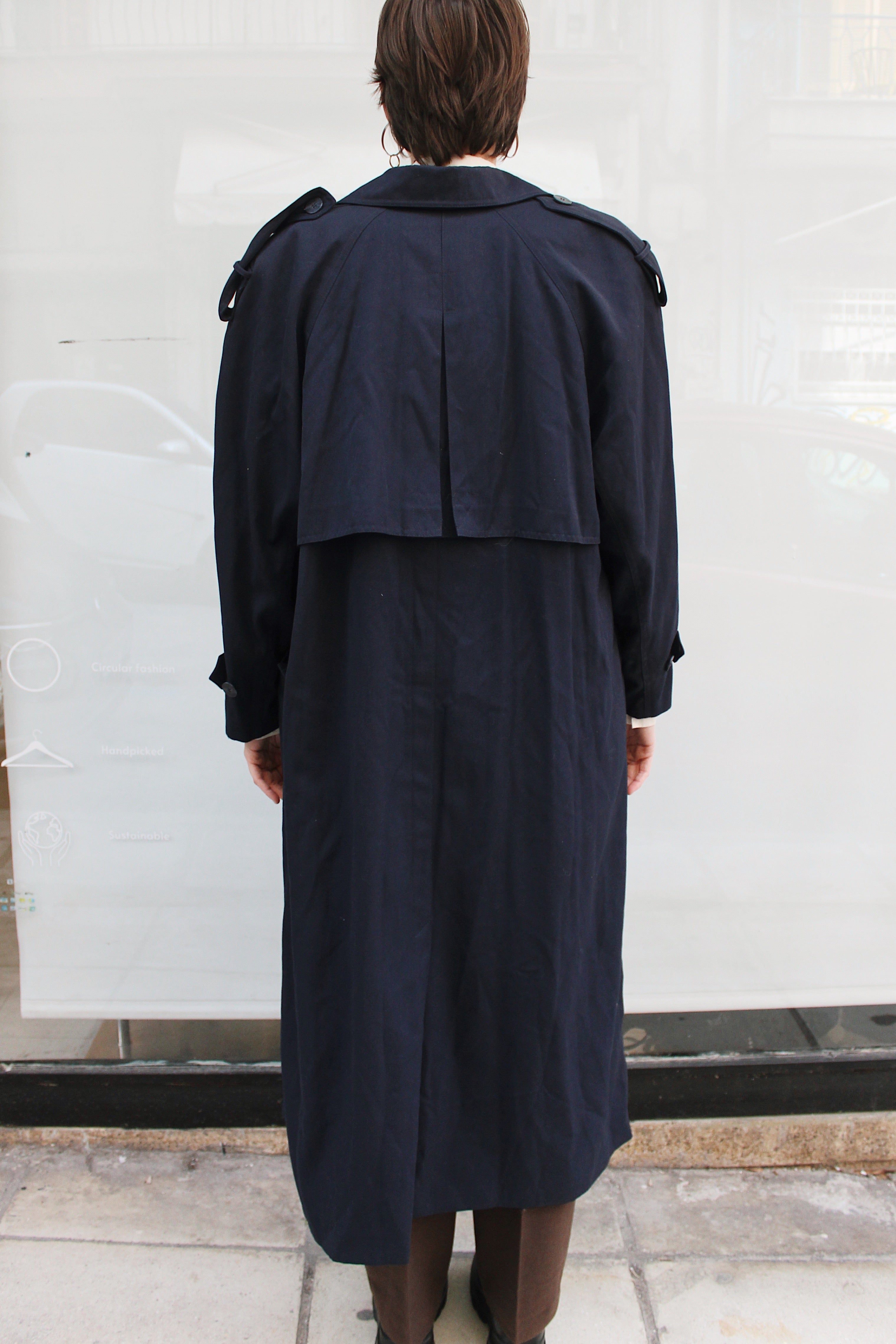 Navy Blue Trench Coat