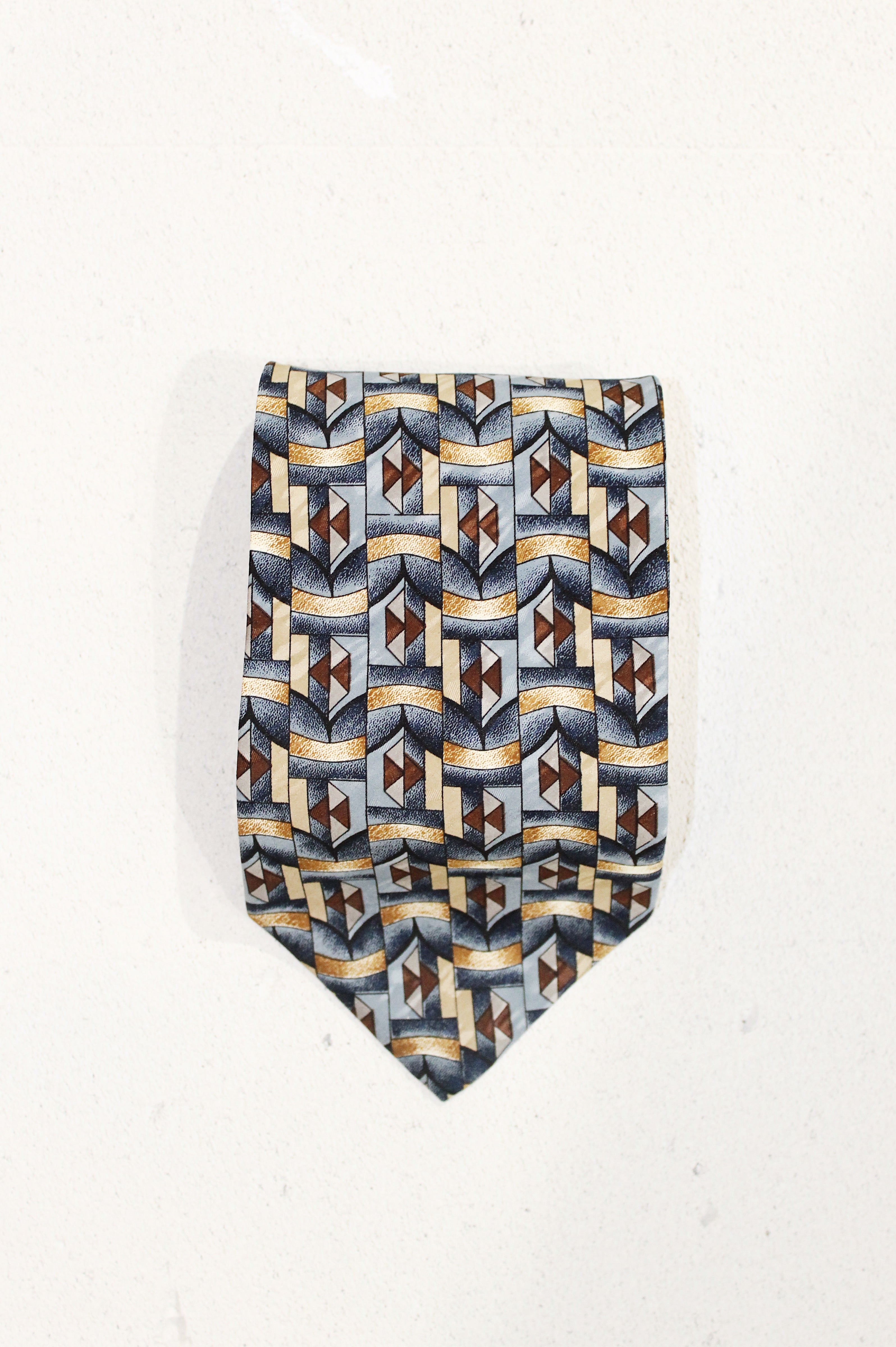 GEOMETRIC SILK TIE