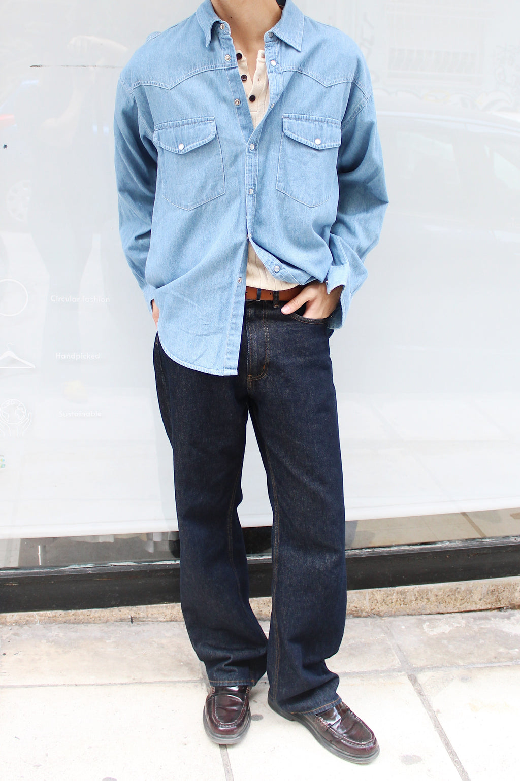 Light Blue Western Shirt