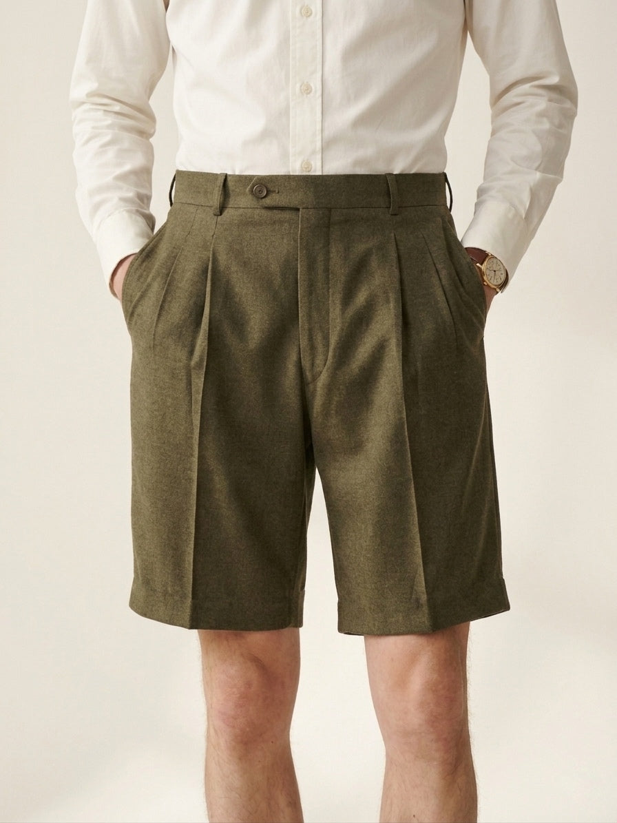 Olive Green Pleated