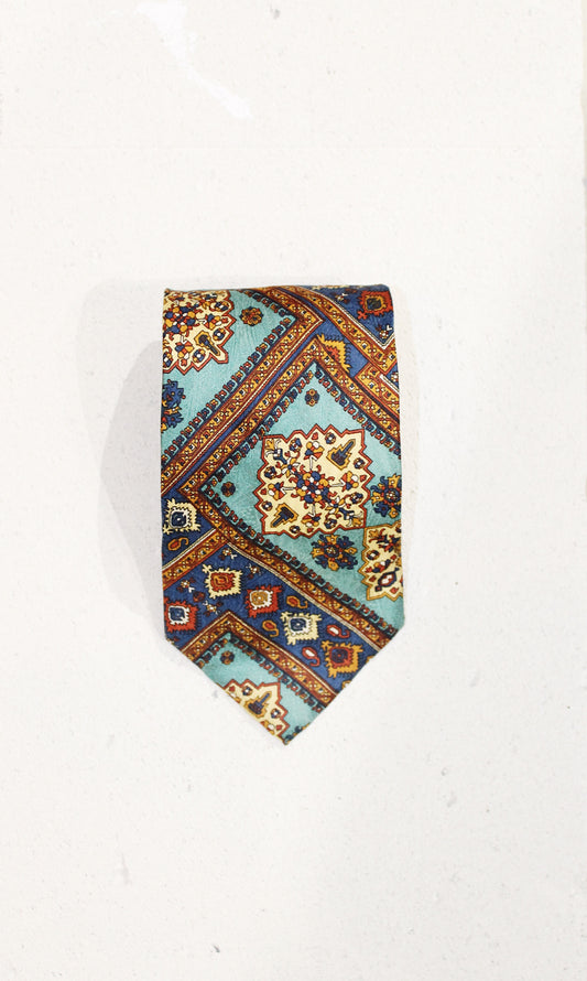 GEOMETRIC SILK TIE