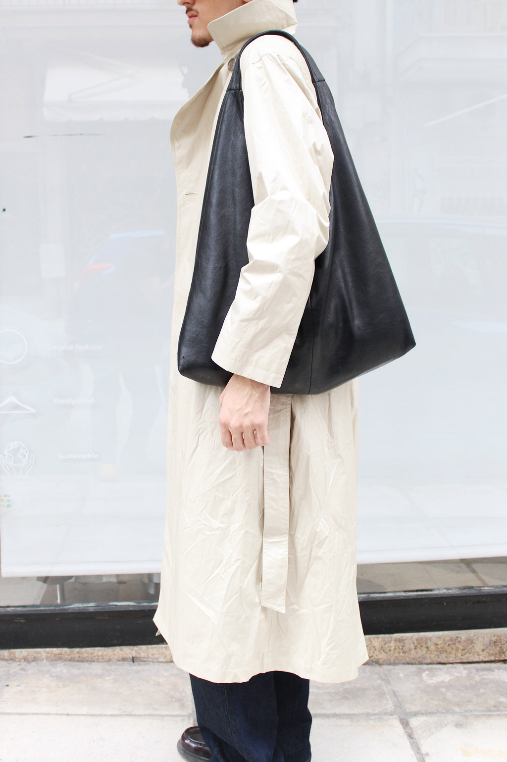 Maxi Light Beige Trench Coat