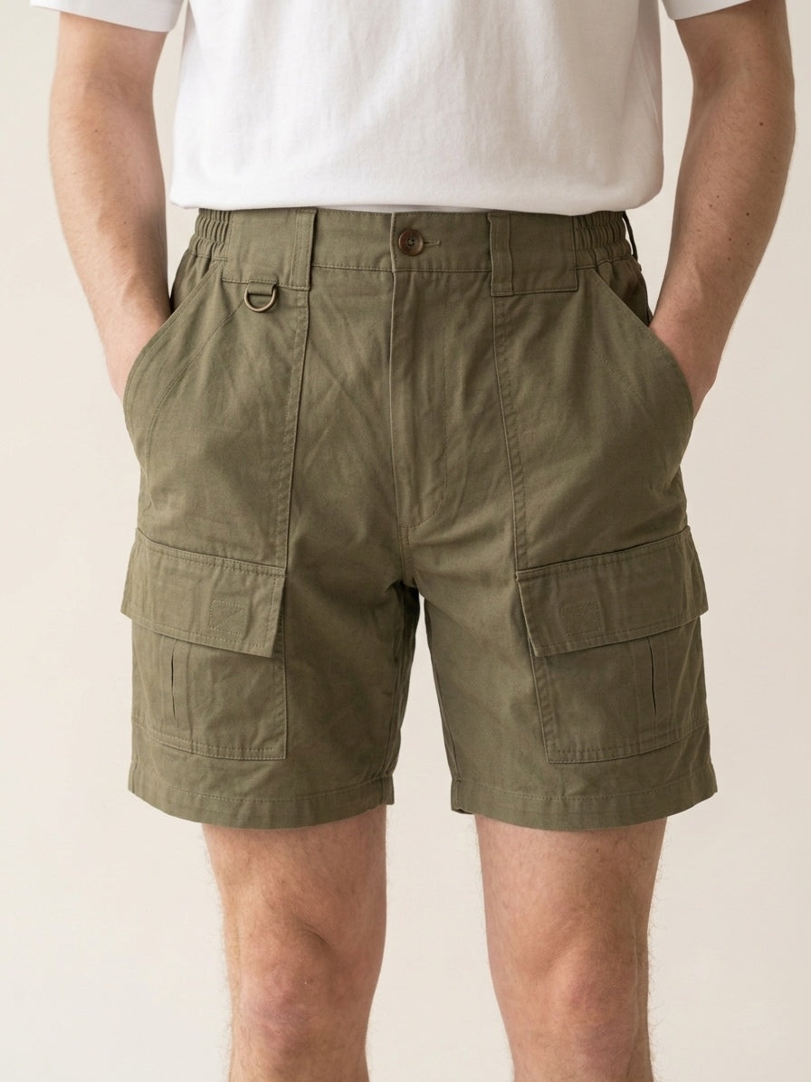 Khaki Cargo Shorts