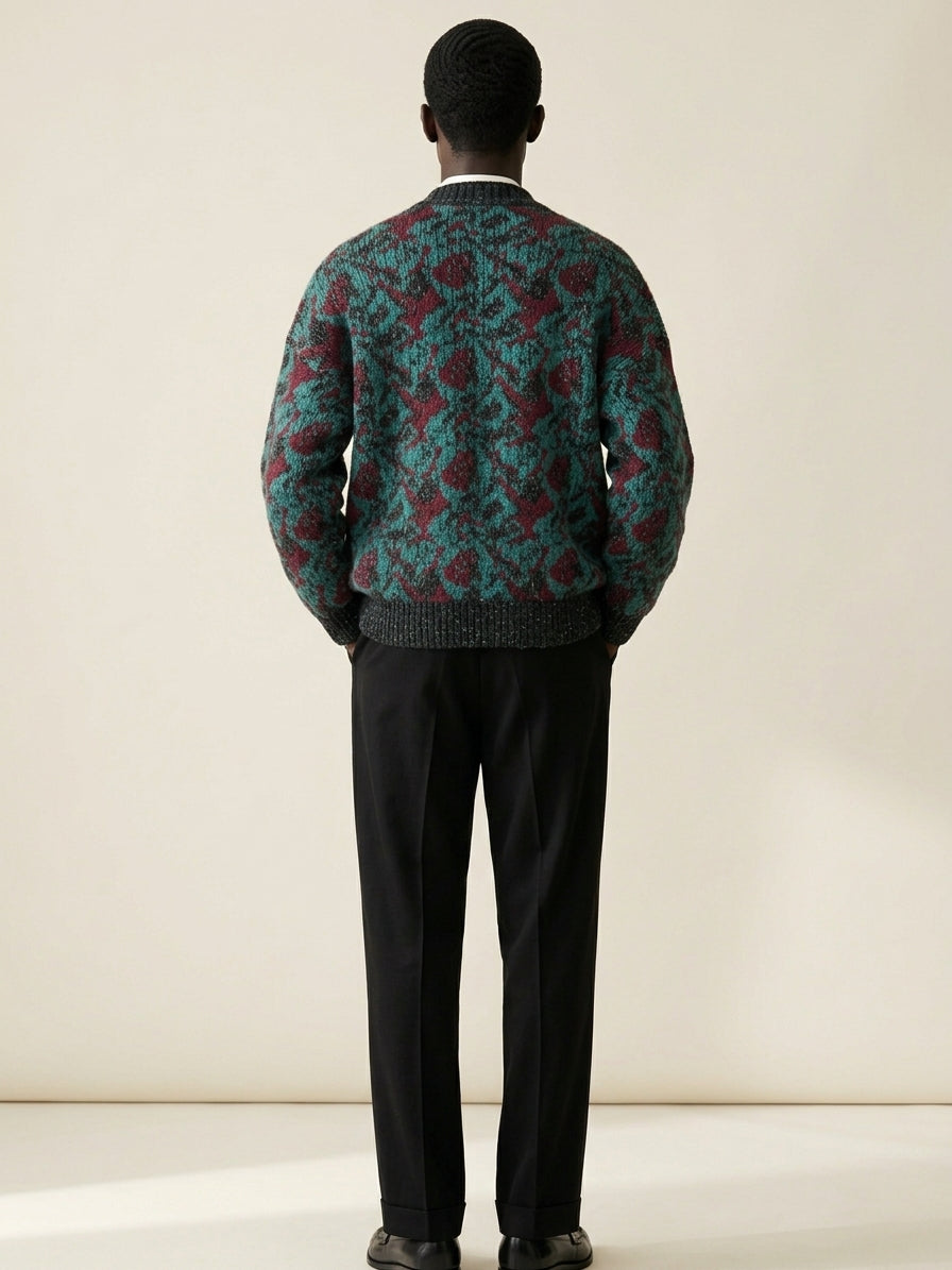Geometric Heavy Cardigan