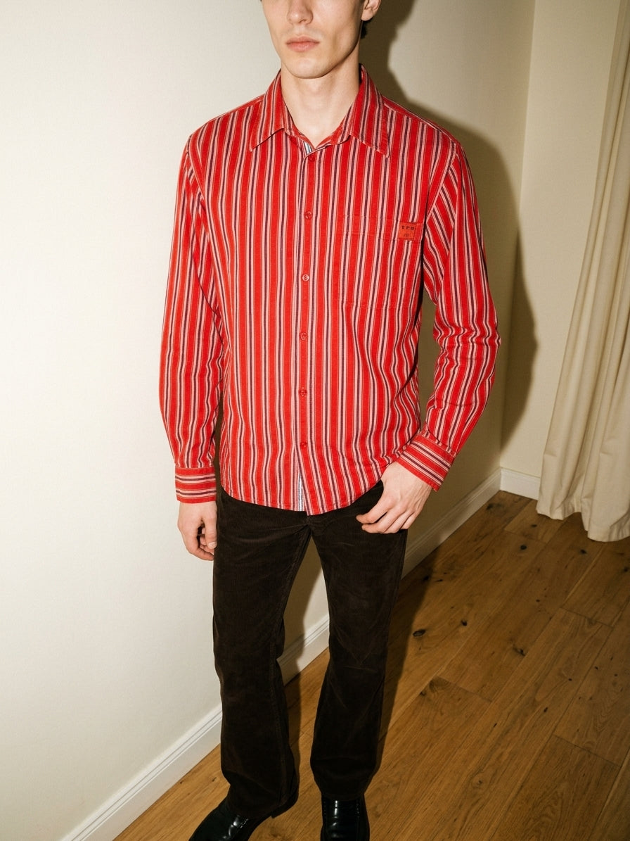 Cherry Red Striped