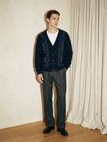 Abstract Navy Cardigan