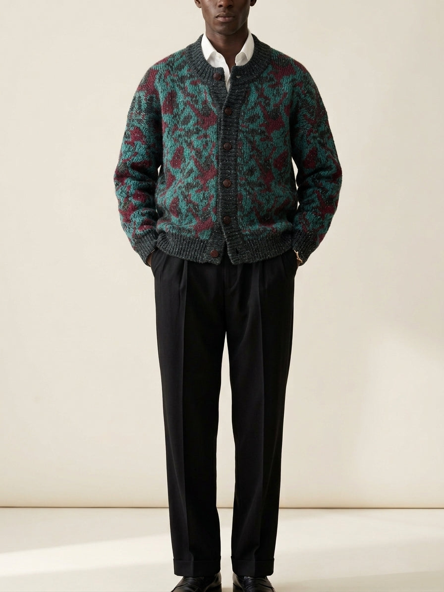 Geometric Heavy Cardigan