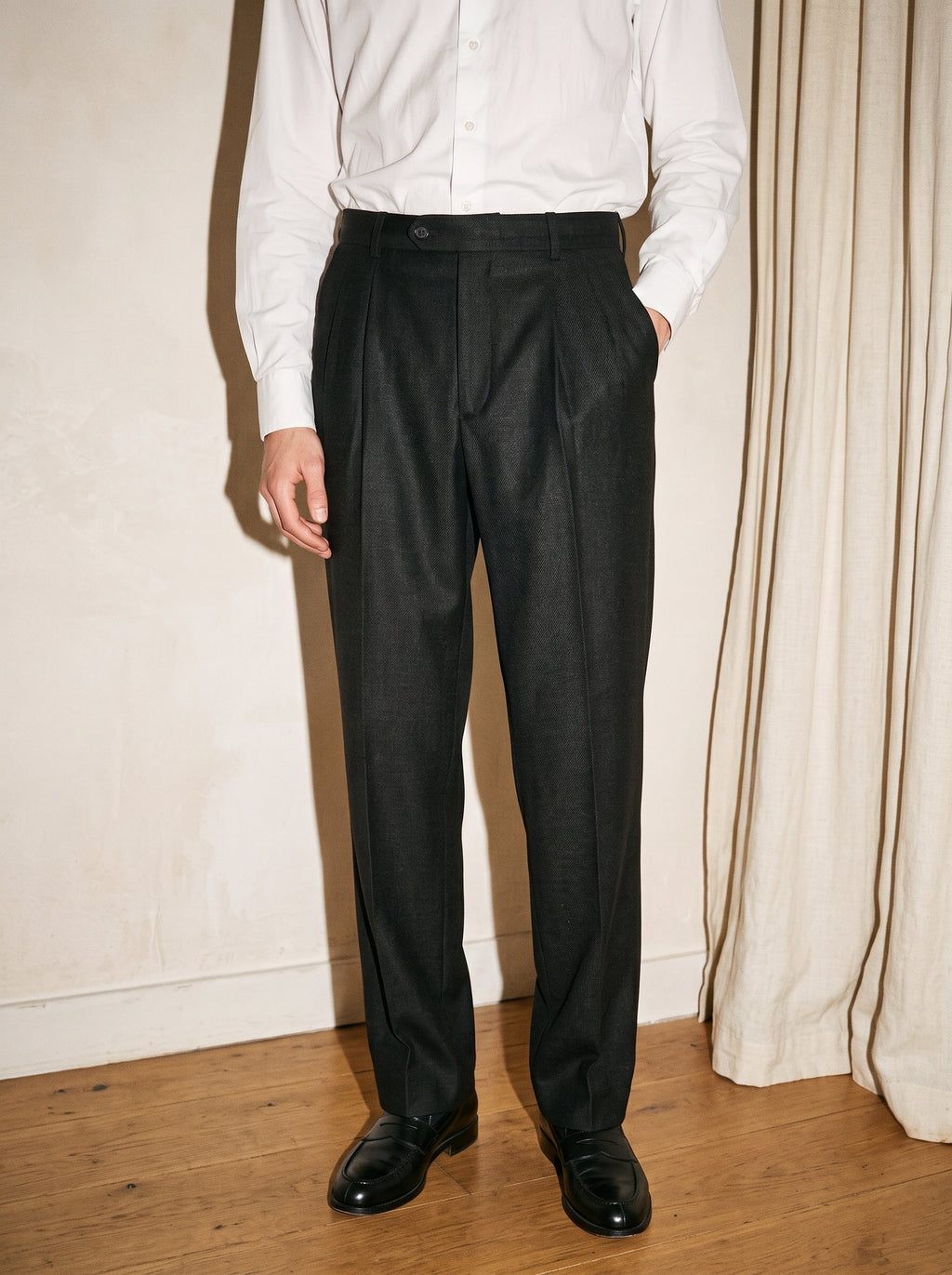 Midnight Black Pleated