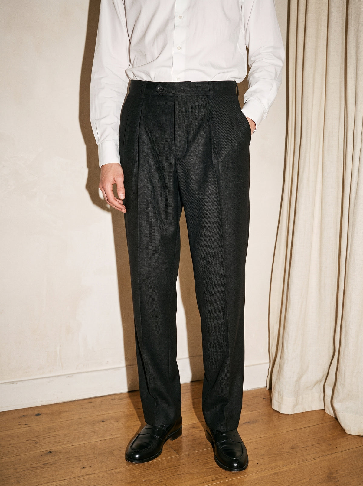 Midnight Black Pleated