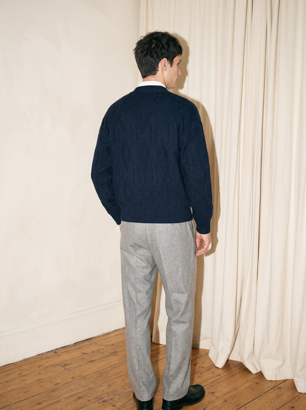 Navy Blue Knitted