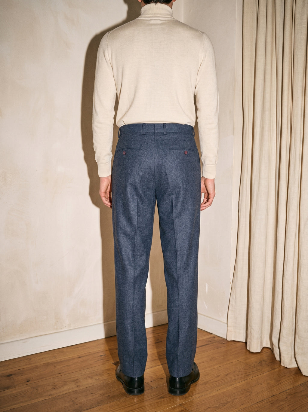 Dusty Blue Pleated