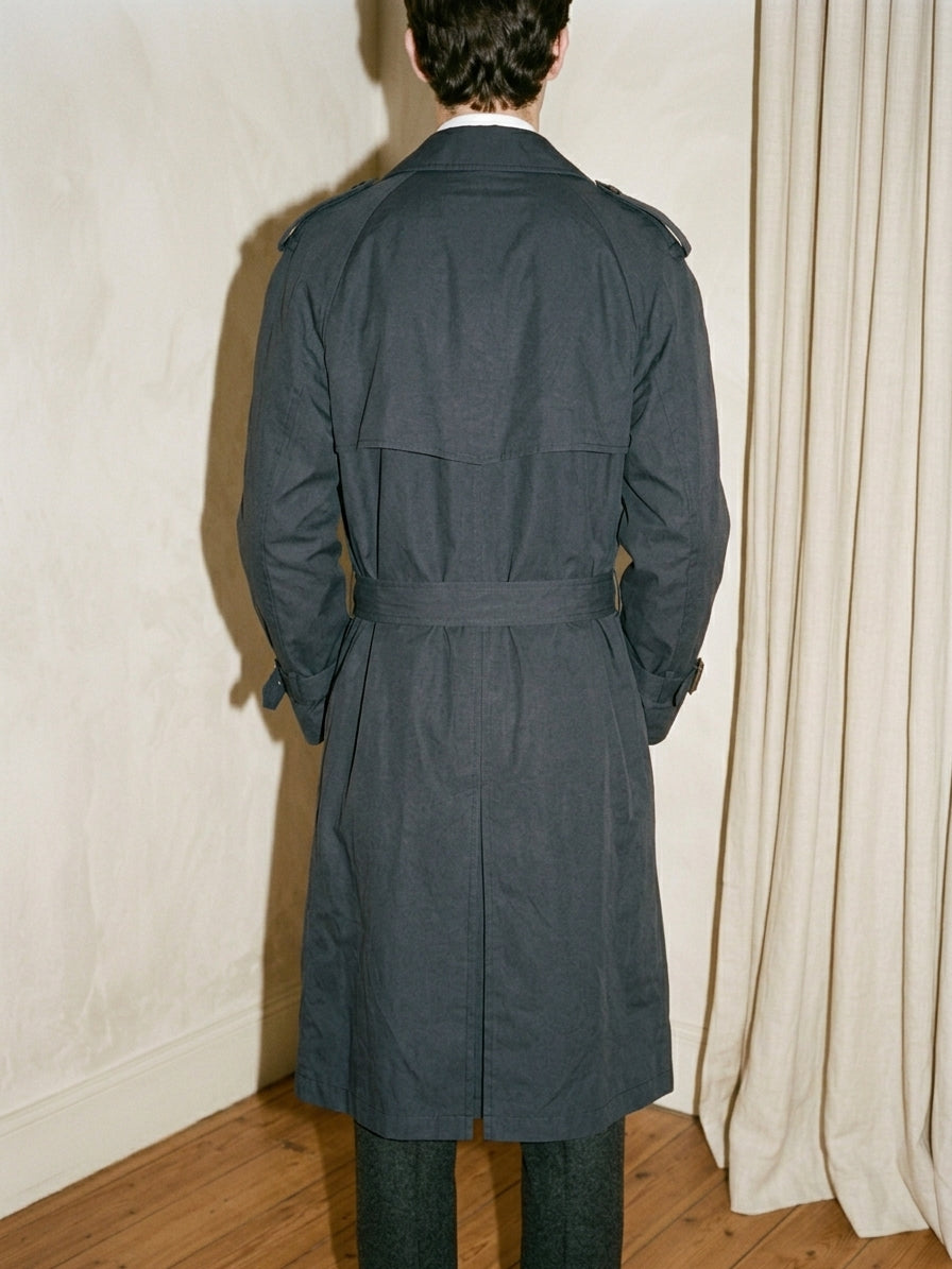 Dark Navy Blue Trench