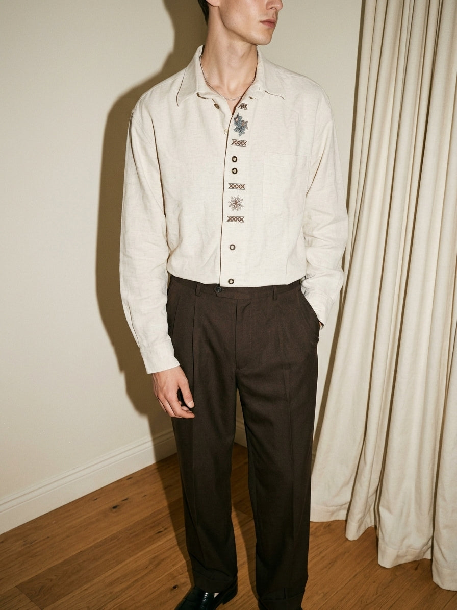 Dark Cream Overshirt