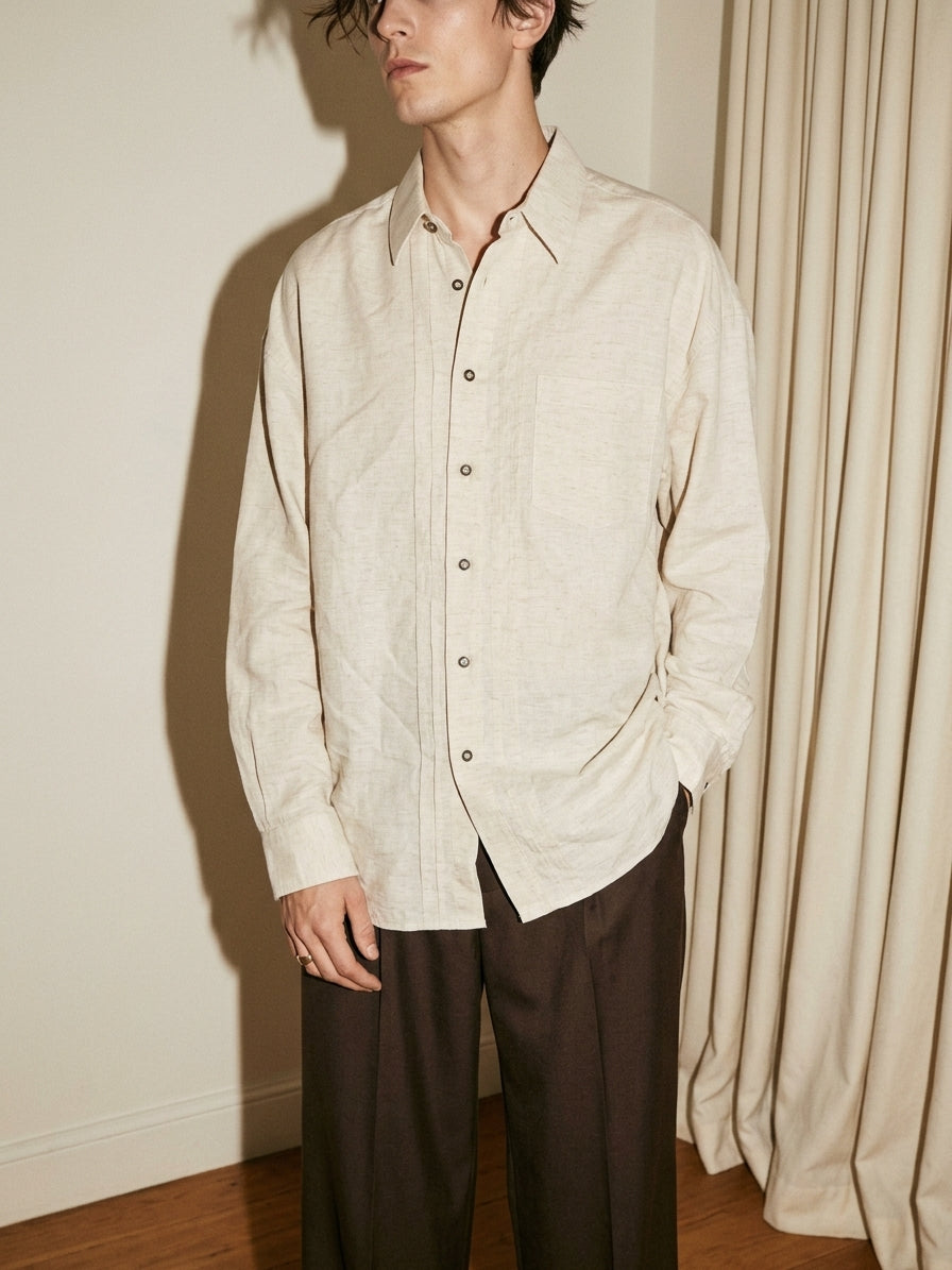 Dark Cream Overshirt