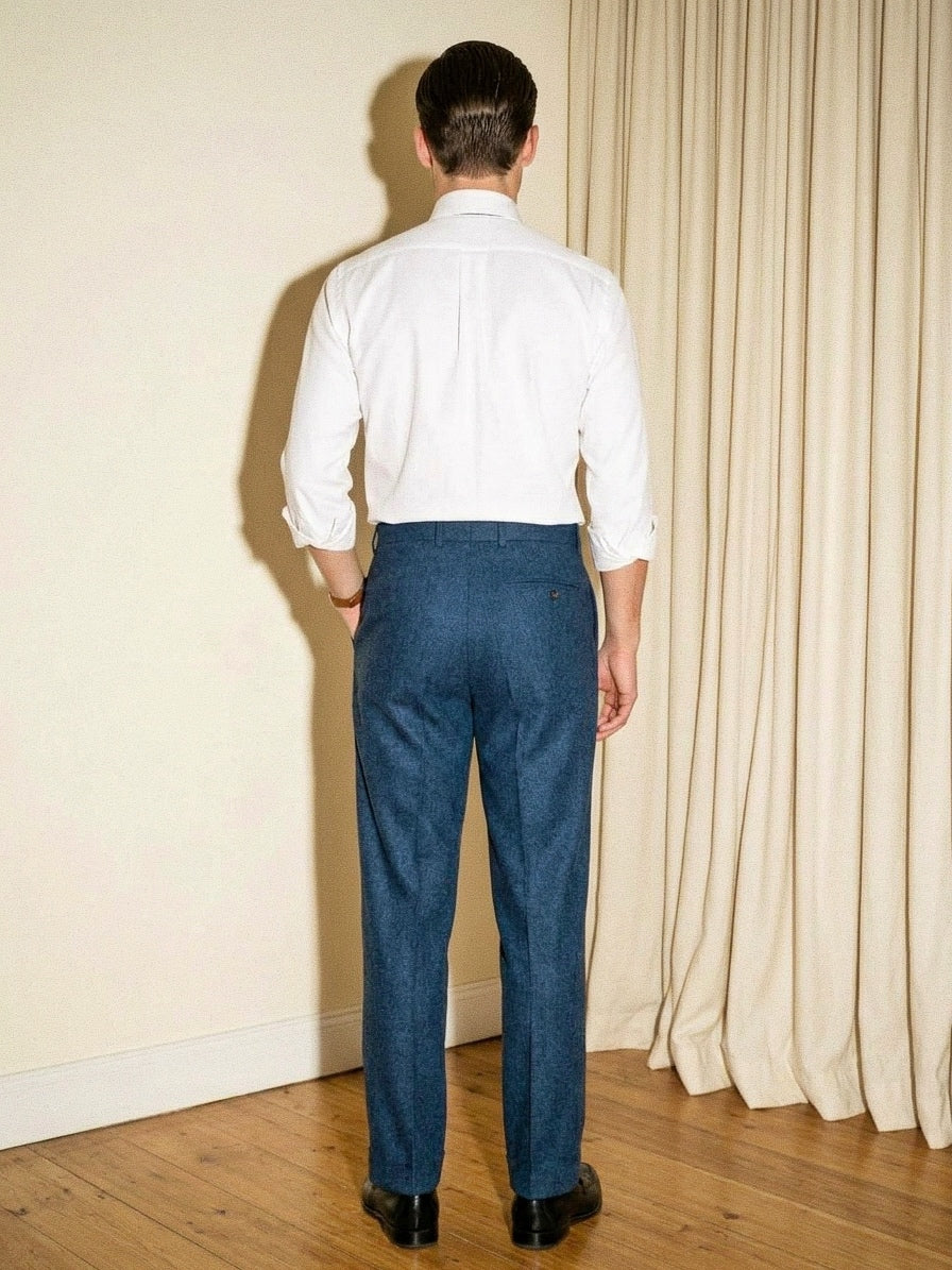 Charcoal Blue Pleated