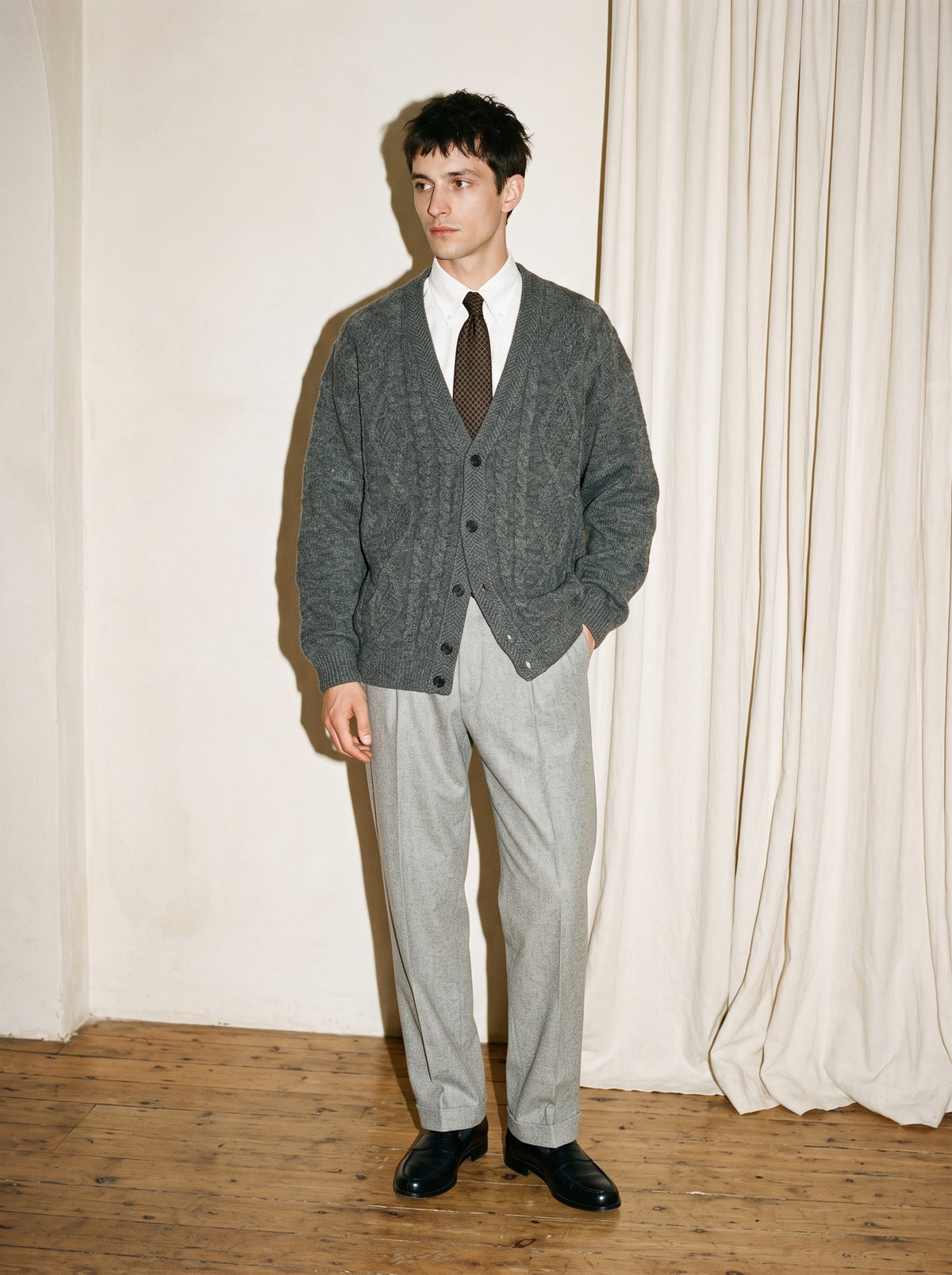 Gray Knitted