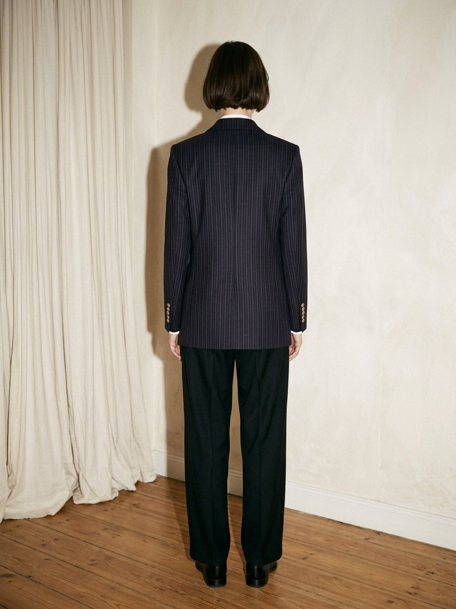 Greiff Charcoal Pinstripe