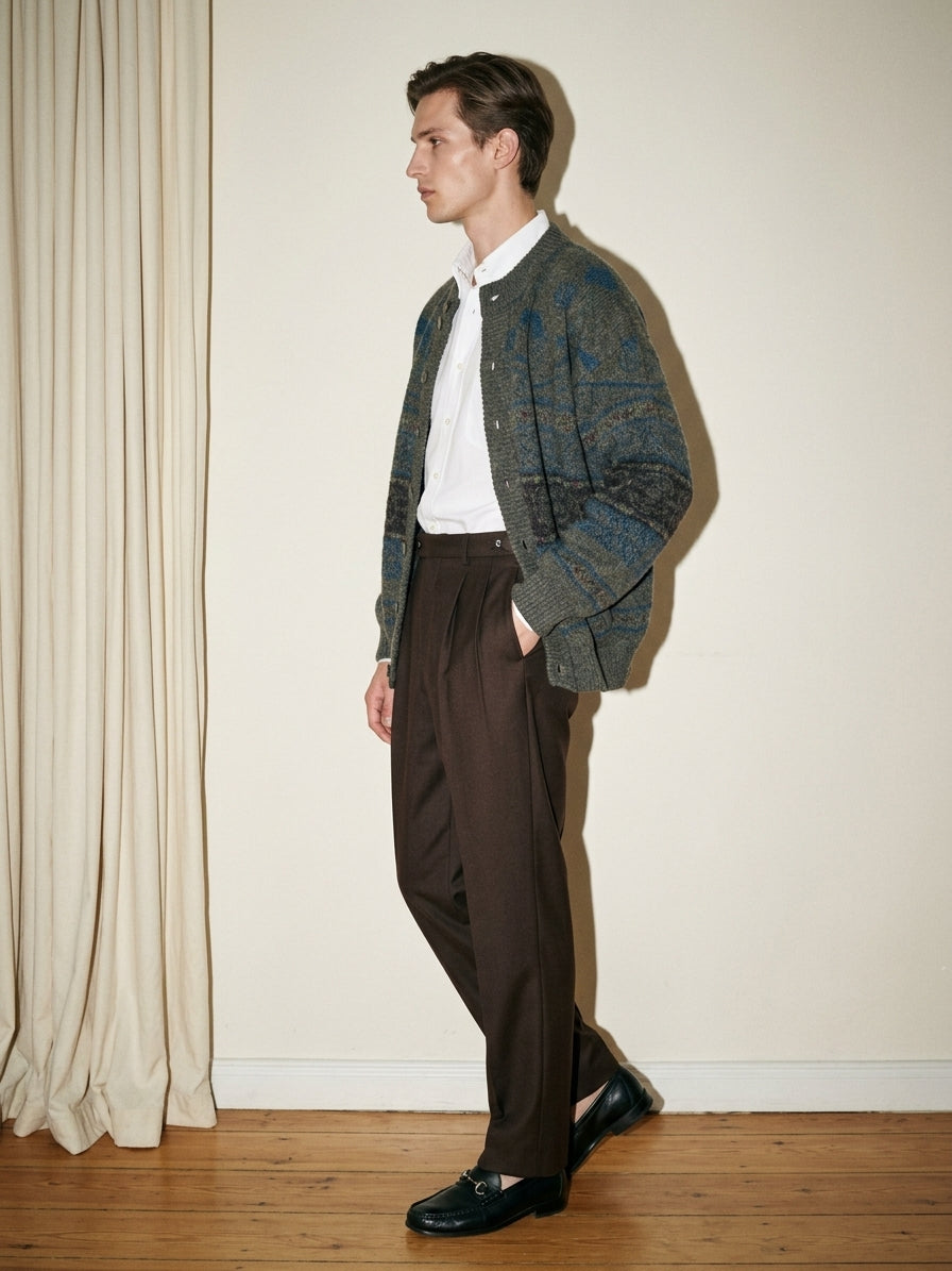 Geometric Heavy Cardigan