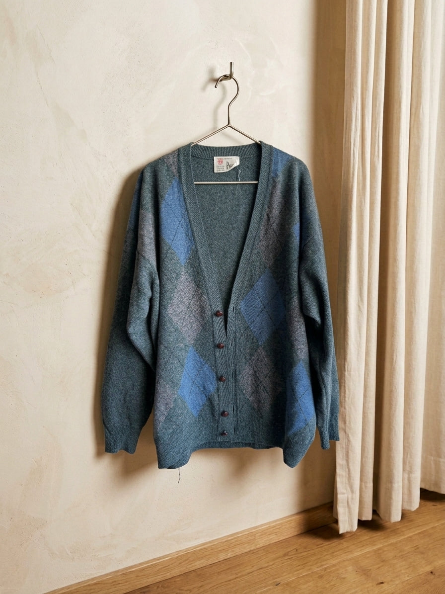Argyle Geometric Cardigan