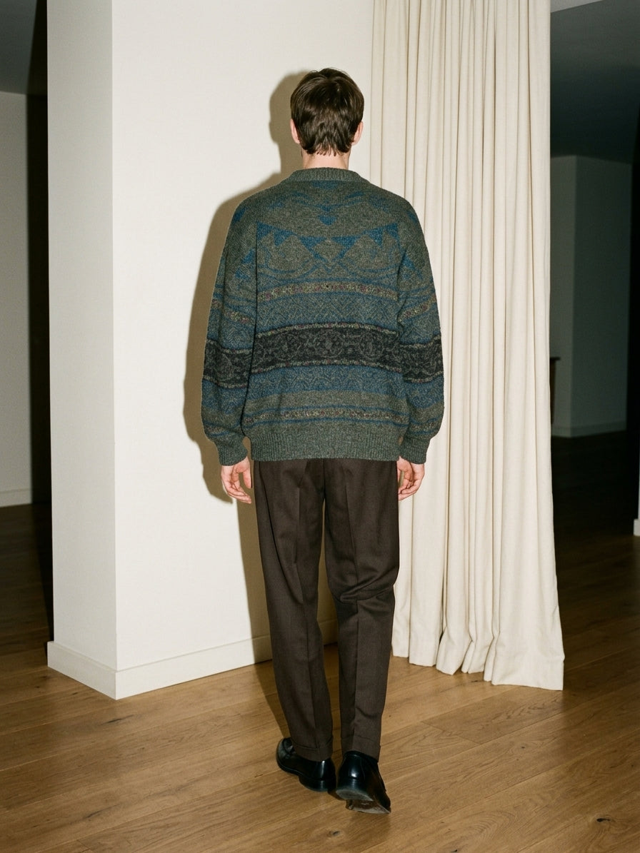Geometric Heavy Cardigan