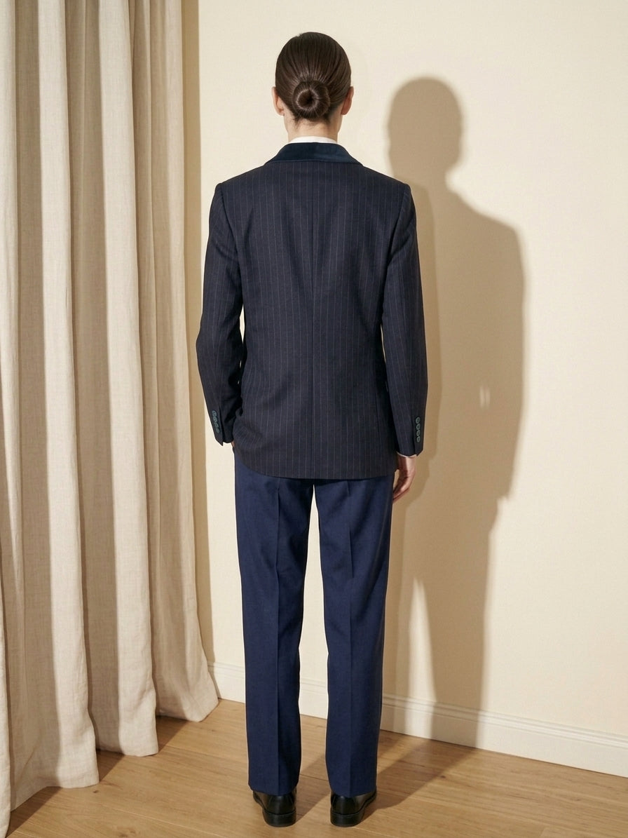 Midnight Navy Pinstripe