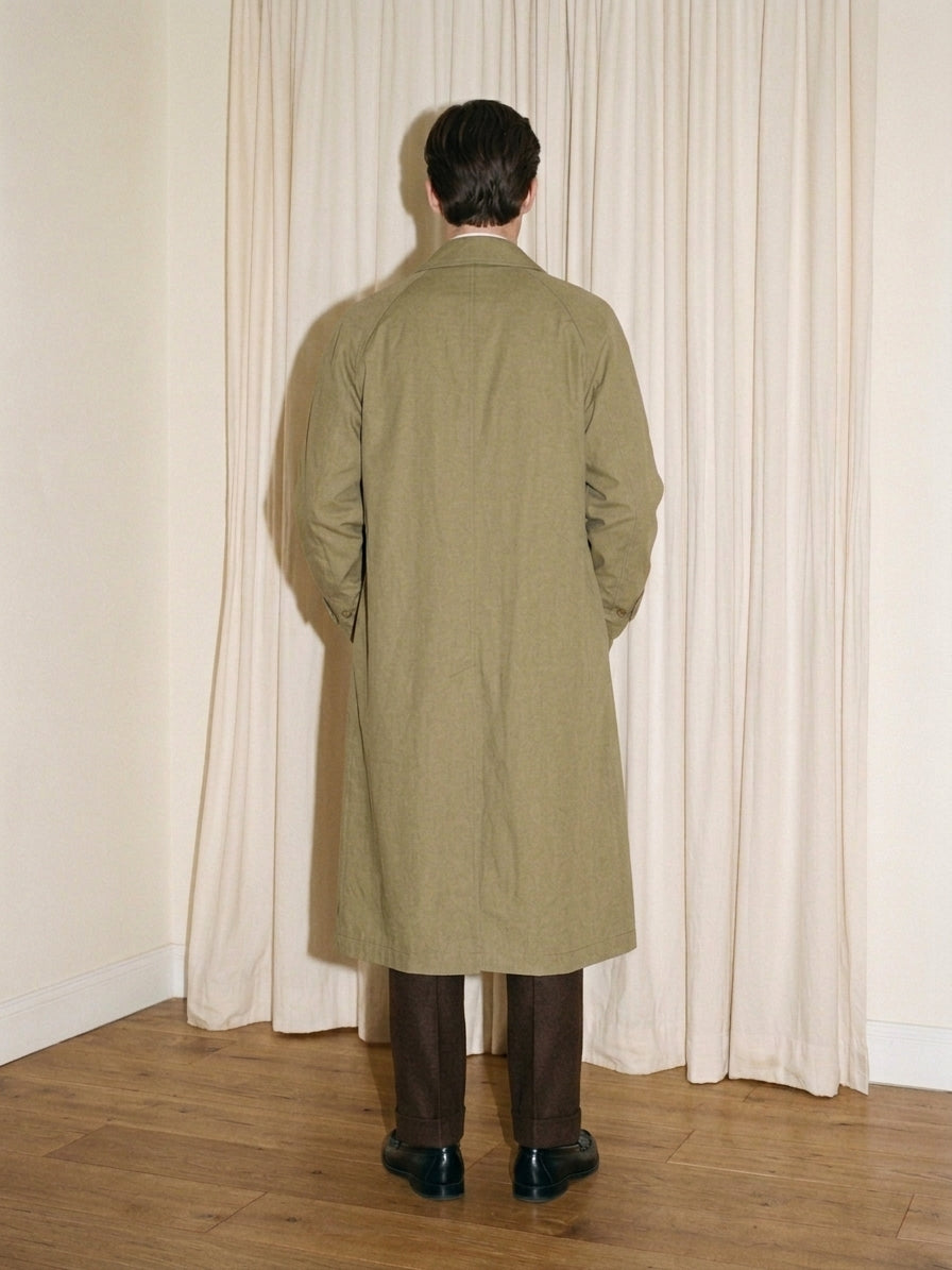 Olive Tan Maxi Trench