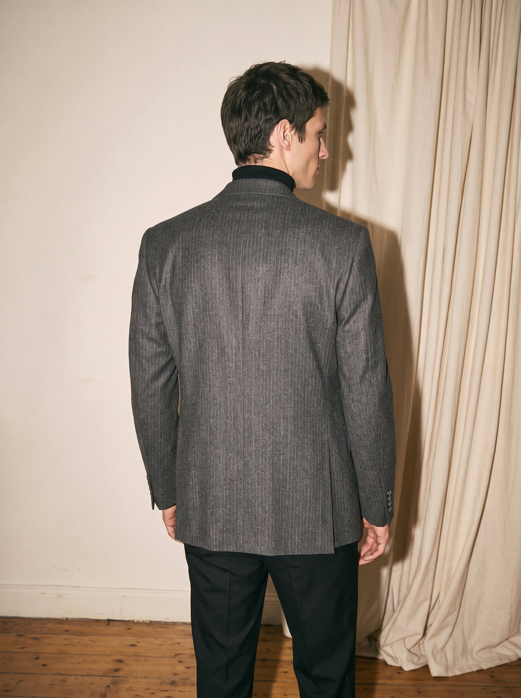 Heather Gray Pinstripe