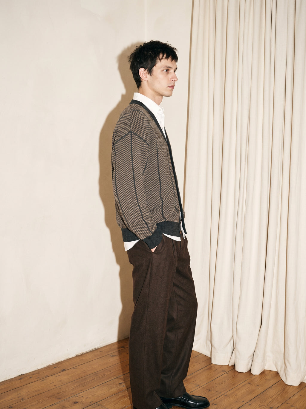 Jacquard Knit Cardigan